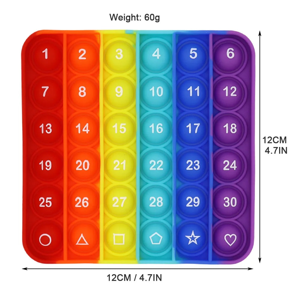 Brinquedos Educativos de Matemática em bolhas.