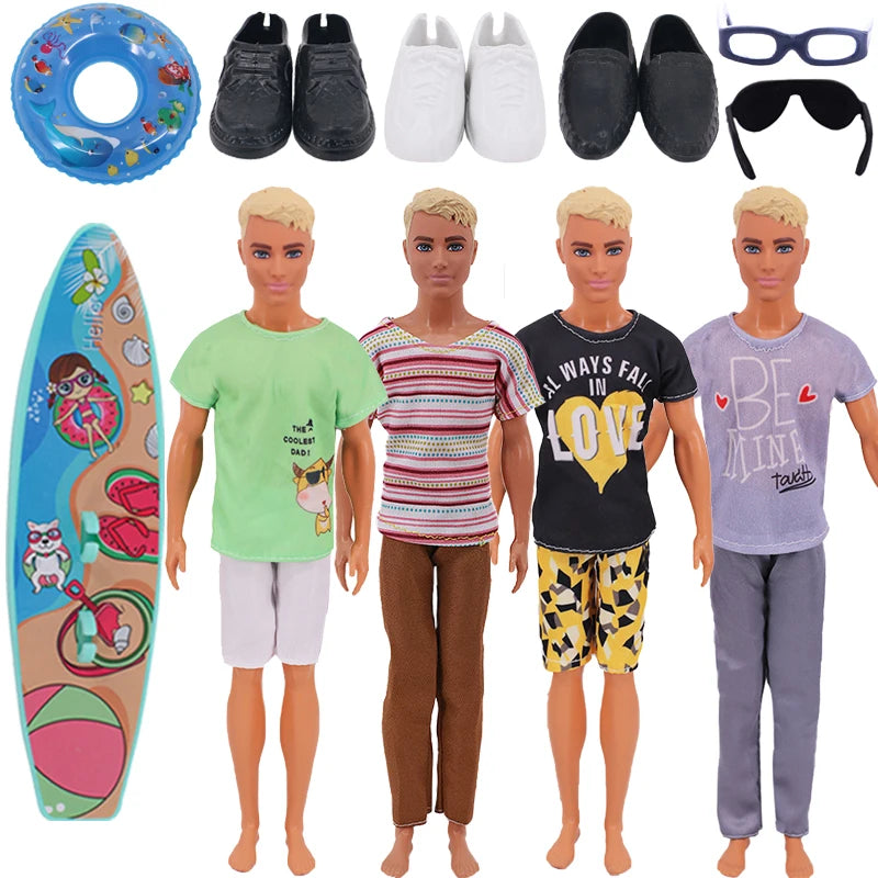 4 conjuntos de roupas Ken (VERÃO)